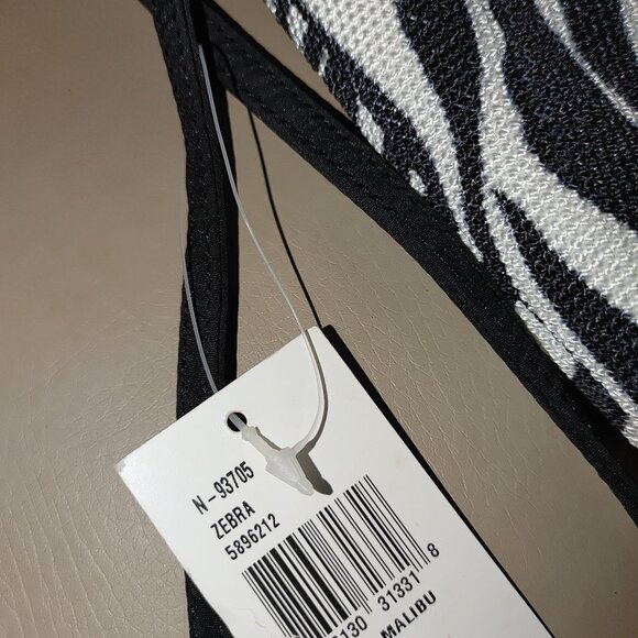 Nine West Zebra Print Crossbody Small Bag Black White Snap Closure Strap - Picture 5 of 10